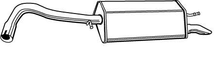 Глушитель выхлопных газов конечный