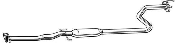 Средний глушитель выхлопных газов