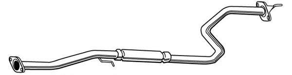 Средний глушитель выхлопных газов