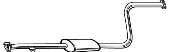 Средний глушитель выхлопных газов