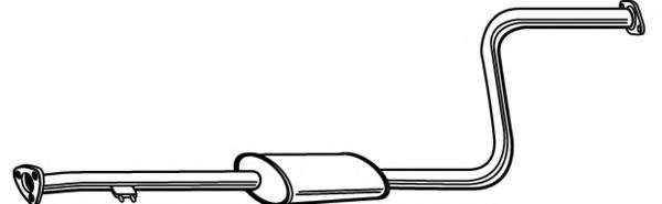 Средний глушитель выхлопных газов