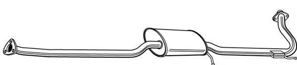 Средний глушитель выхлопных газов