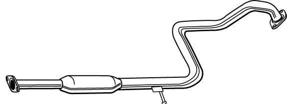 Средний глушитель выхлопных газов