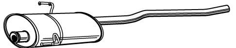 Средний глушитель выхлопных газов