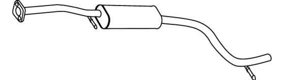 Средний глушитель выхлопных газов