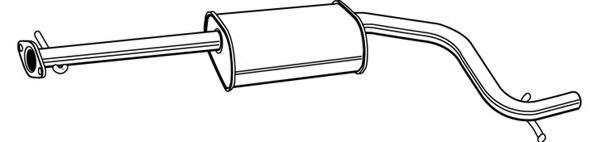 Средний глушитель выхлопных газов