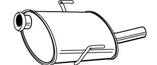 Глушитель выхлопных газов конечный