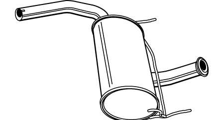 Средний глушитель выхлопных газов