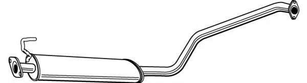 Средний глушитель выхлопных газов