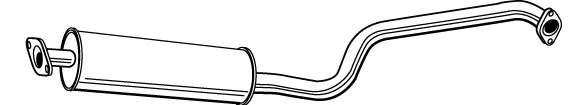 Средний глушитель выхлопных газов