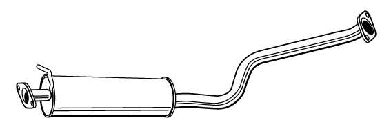 Средний глушитель выхлопных газов