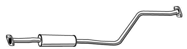 Средний глушитель выхлопных газов