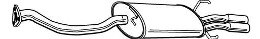 Глушитель выхлопных газов конечный