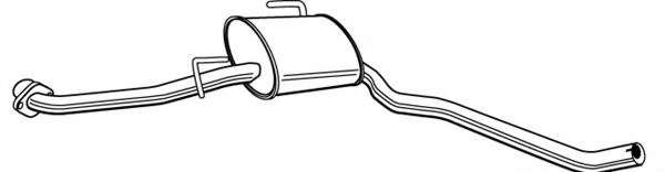 Средний глушитель выхлопных газов