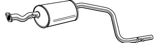 Средний глушитель выхлопных газов