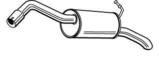 Глушитель выхлопных газов конечный