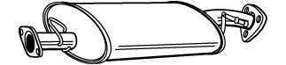Средний глушитель выхлопных газов