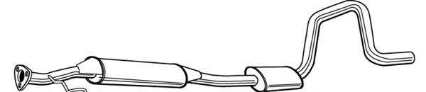 Средний глушитель выхлопных газов