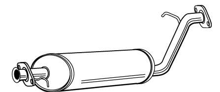 Средний глушитель выхлопных газов