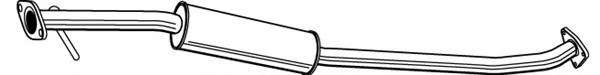 Средний глушитель выхлопных газов