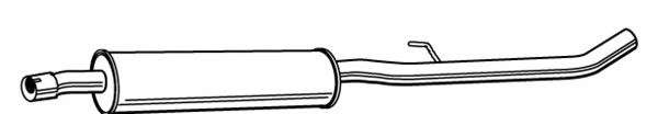 Средний глушитель выхлопных газов