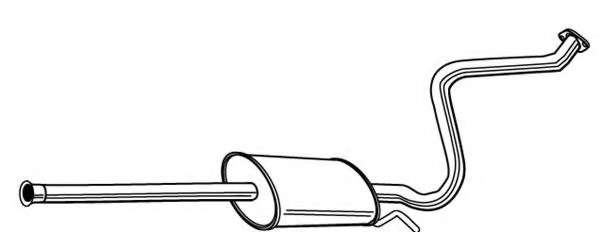 Средний глушитель выхлопных газов