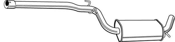 Средний глушитель выхлопных газов