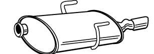 Глушитель выхлопных газов конечный
