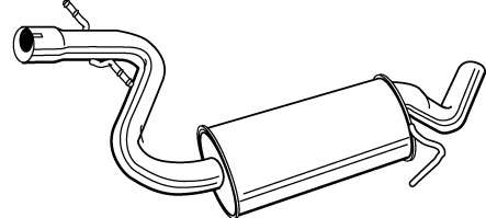 Средний глушитель выхлопных газов