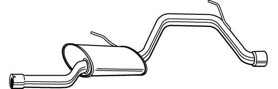 Глушитель выхлопных газов конечный