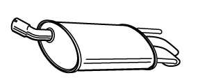 Глушитель выхлопных газов конечный