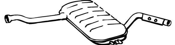 Средний глушитель выхлопных газов