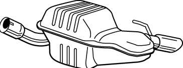 Глушитель выхлопных газов конечный