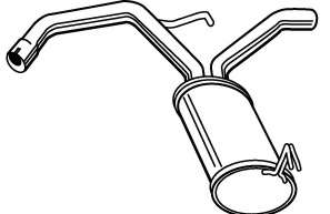 Глушитель выхлопных газов конечный