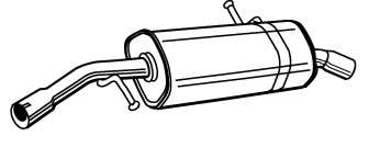 Глушитель выхлопных газов конечный
