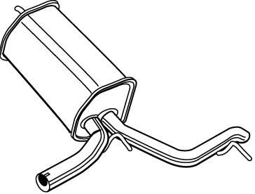 Глушитель выхлопных газов конечный