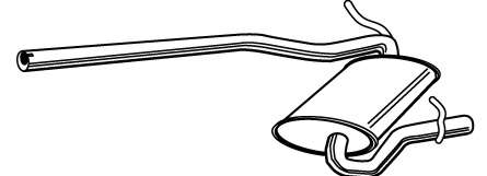 Средний глушитель выхлопных газов