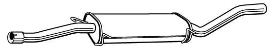 Средний глушитель выхлопных газов