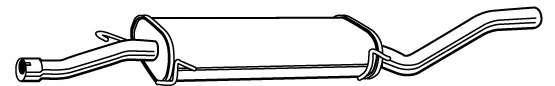 Средний глушитель выхлопных газов