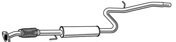 Средний глушитель выхлопных газов