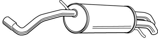 Глушитель выхлопных газов конечный