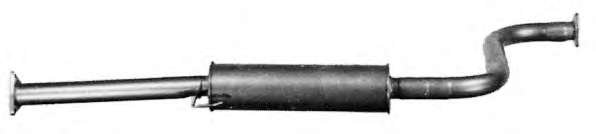 Средний глушитель выхлопных газов