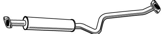 Средний глушитель выхлопных газов