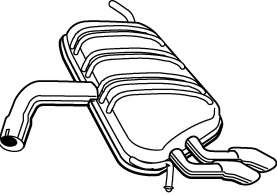 Глушитель выхлопных газов конечный