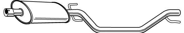 Средний глушитель выхлопных газов