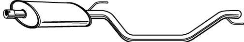 Средний глушитель выхлопных газов