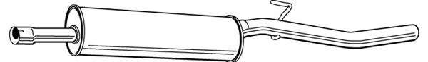 Средний глушитель выхлопных газов