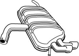 Глушитель выхлопных газов конечный