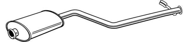 Средний глушитель выхлопных газов