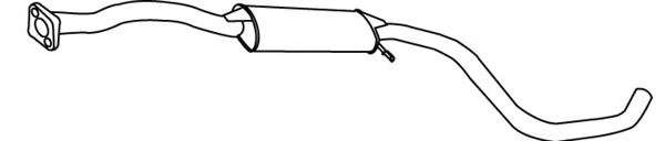 Средний глушитель выхлопных газов